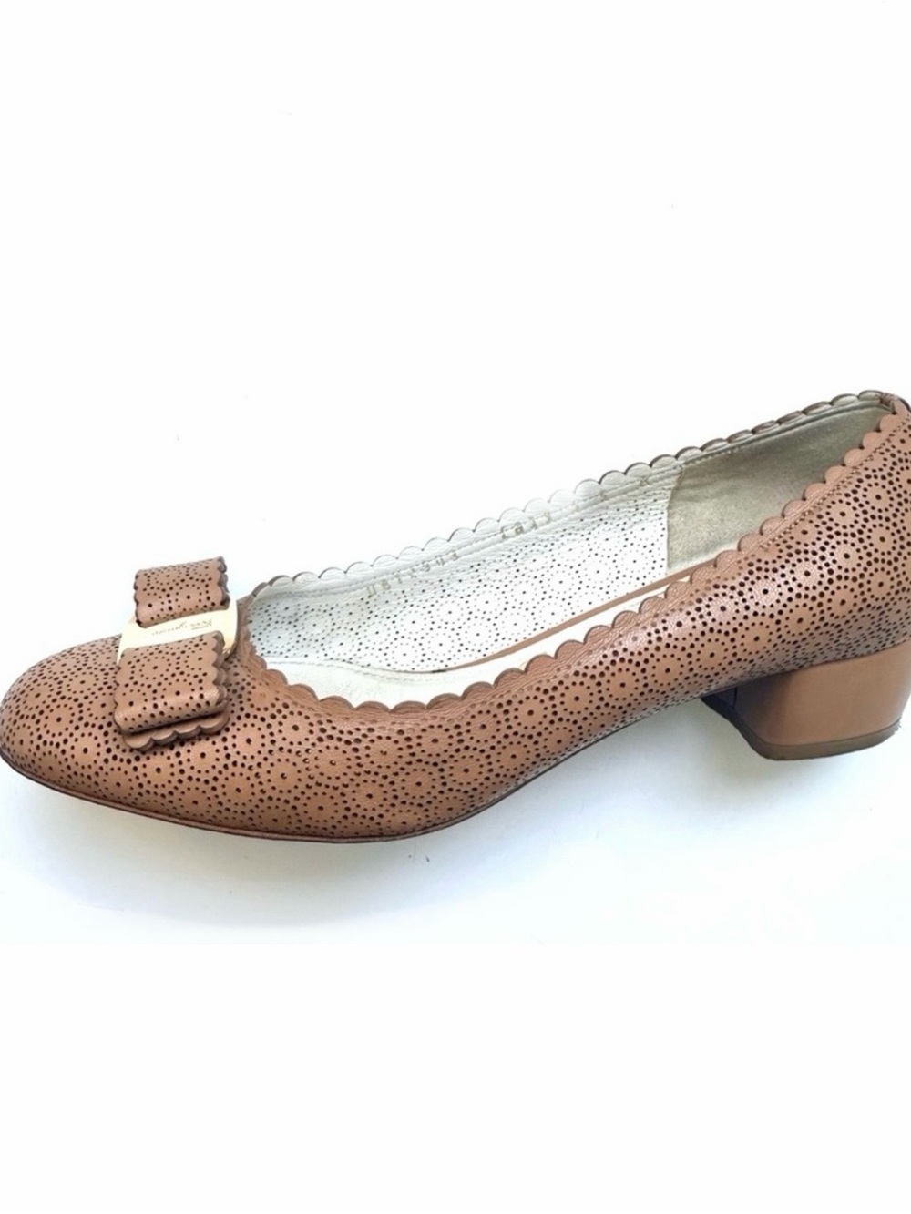 Salvatore Ferragamo Perforated Laser-Cut Vara Pump
